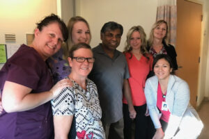 Staff on rehab floor on day of discharge